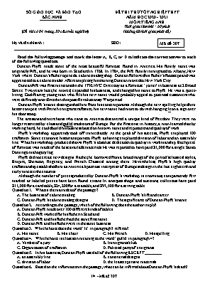 Đề thi thử Tốt nghiệp THPT môn Tiếng Anh - Mã đề 307 - Năm học 2020-2021 - Sở giáo dục và đào tạo Bắc Ninh (Có đáp án)